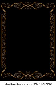 floral frame decorative ornament element design