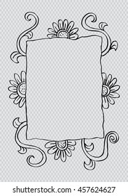 Floral frame with decorative style.
