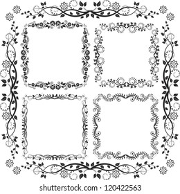 floral frame design element
