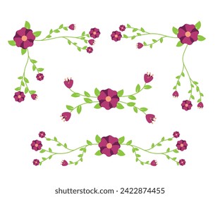 Floral Frame Design Element. Nature and plants concept vector