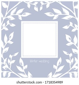 Floral Frame design elements for wedding invitation and greeting card. Hand drawn vector illustration. 