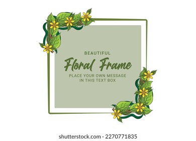 Floral Frame Design for Own Message