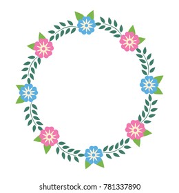 Floral Frame Design Vector