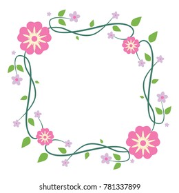 Floral Frame Design Vector