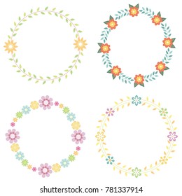 Floral Frame Design Vector