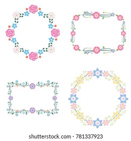 Floral Frame Design Vector