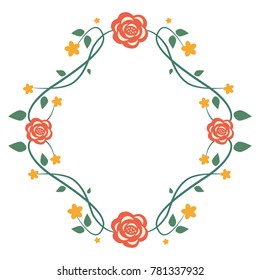 Floral Frame Design Vector