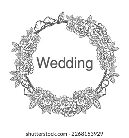 floral frame design vector circular