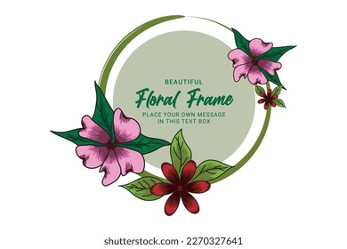 Diseño de marcos florales para su mensaje
