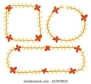 floral frame doodle