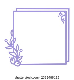Floral Frame Element Vector Illustration