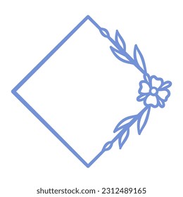 Ilustración vectorial de elemento de marco floral