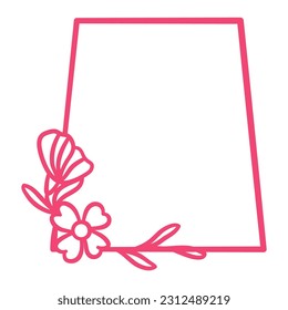 Floral Frame Element Vector Illustration