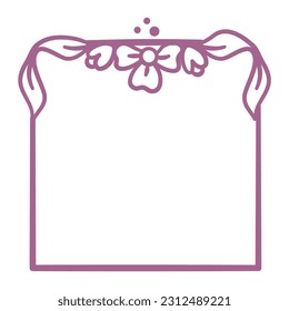 Floral Frame Element Vector Illustration