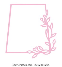 Floral Frame Element Vector Illustration