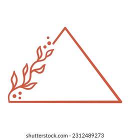 Ilustración vectorial de elemento de marco floral