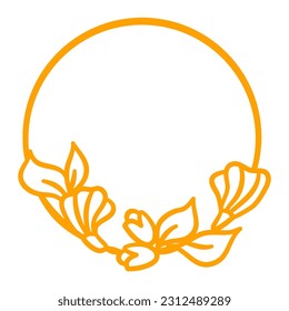 Floral Frame Element Vector Illustration