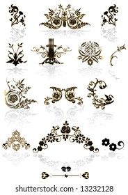 Floral Frame Elements for design - vector