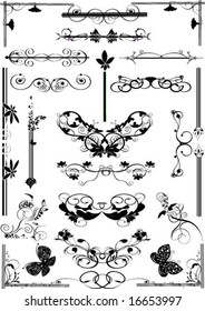 Floral Frame Elements - vector