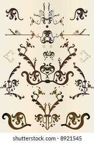 Floral  frame elements - vector