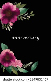 floral frame event card design