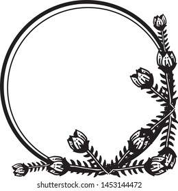 Floral frame with feature unique, for various design of cards. Vector