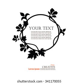 floral frame .flower with frame.vector   illustration. 