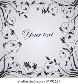 Floral frame with free space for your text
