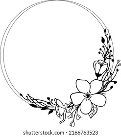 Floral Frame Fully Customizeable Made By Using Adobe Illustrator 