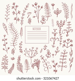 Floral frame graphic set