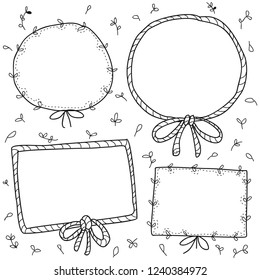 floral frame hand drawn