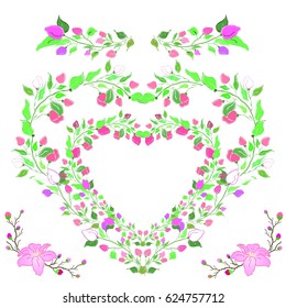 floral frame hand drawn