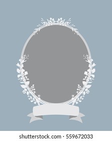 Floral  frame Hand drawn Flowers vector art illustration