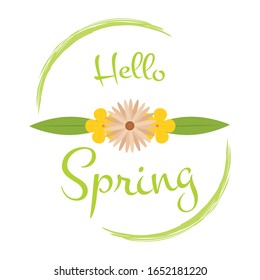 Marco floral con texto de muelle de adiós - Vector