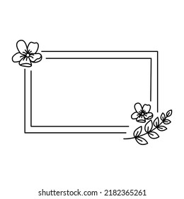 Floral Frame Icon Vector Design Template Stock Vector (Royalty Free ...