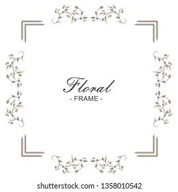 Floral frame illustration