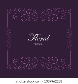 Floral frame illustration