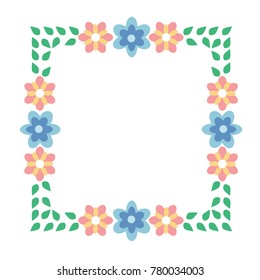 Floral Frame Illustration Design Vector