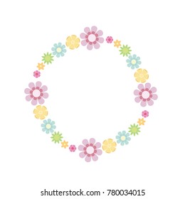 Floral Frame Illustration Design Vector