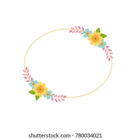 Floral Frame Illustration Design Vector