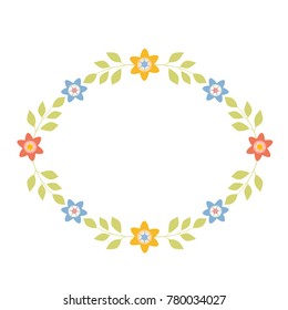 Floral Frame Illustration Design Vector