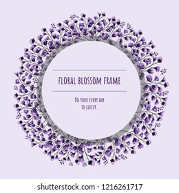 Floral frame for invitation cards and graphics.