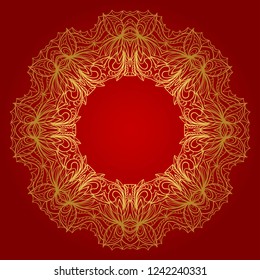 Floral frame for Invitation or wedding card with decorative ornament. Vector illustatration