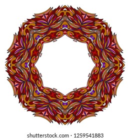 Floral frame for Invitation or wedding card with decorative ornament. Vector illustatration