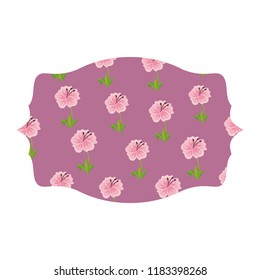 Floral frame isolated