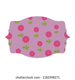 Floral frame isolated