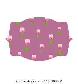 Floral frame isolated