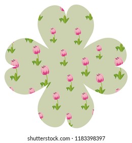 Floral frame isolated