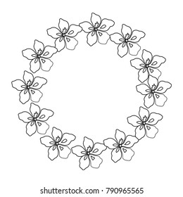 Floral frame isolated