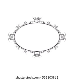 floral frame isolated icon
